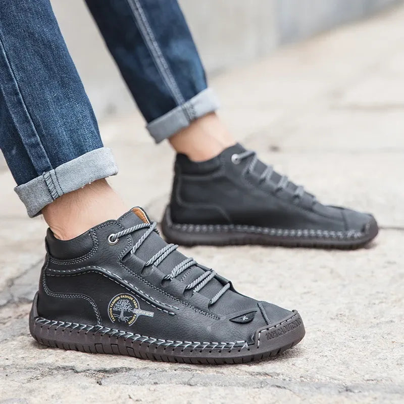 Retro Pigskin Boots